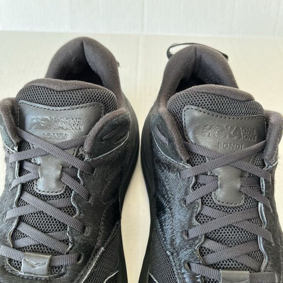 Hoka One One X Engineered Garments Bondi L Black/Cow Hair Athletic Shoes M 14 - Picture 10 of 16
